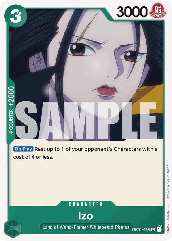 Izo (Jolly Roger Foil) One Piece card (OP01-033, Premium Booster -The Best-)