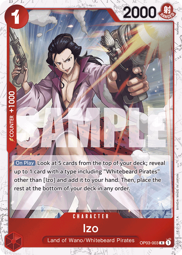 Izo (Reprint) One Piece card (OP03-003, Premium Booster -The Best-)