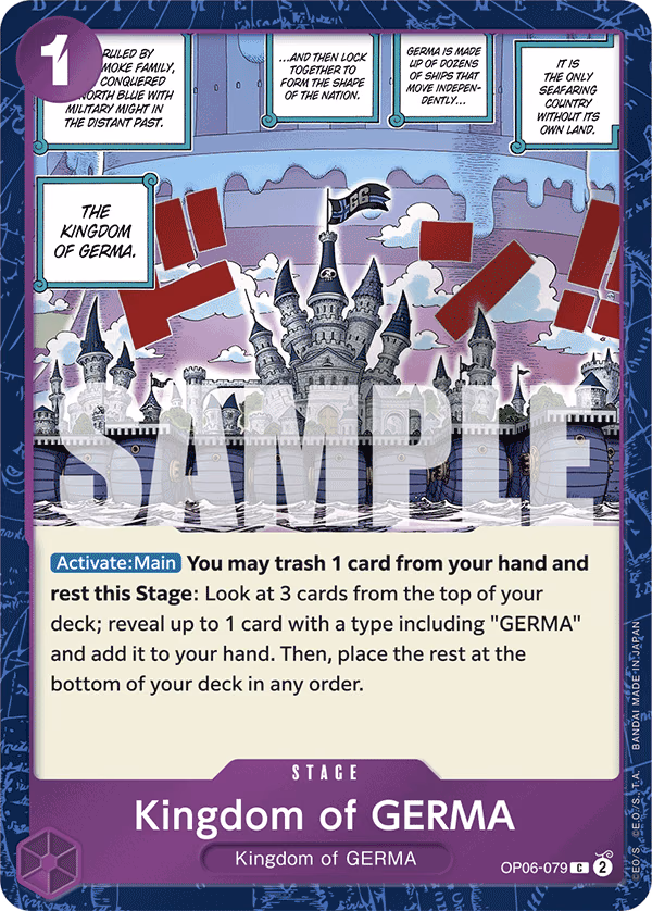 Kingdom of GERMA (Alt Art) One Piece card (OP06-079, Premium Booster -The Best-)