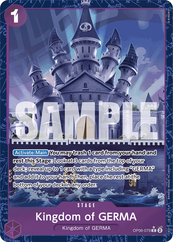 Kingdom of GERMA (Alternate Art) One Piece card (OP06-079, Premium Booster -The Best-)