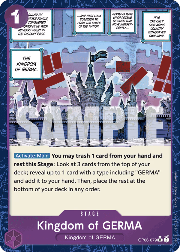 Kingdom of GERMA (Jolly Roger Foil) One Piece card (OP06-079, Premium Booster -The Best-)