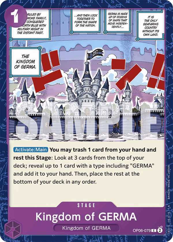 Kingdom of GERMA (Textured Foil) One Piece card (OP06-079, Premium Booster -The Best-)