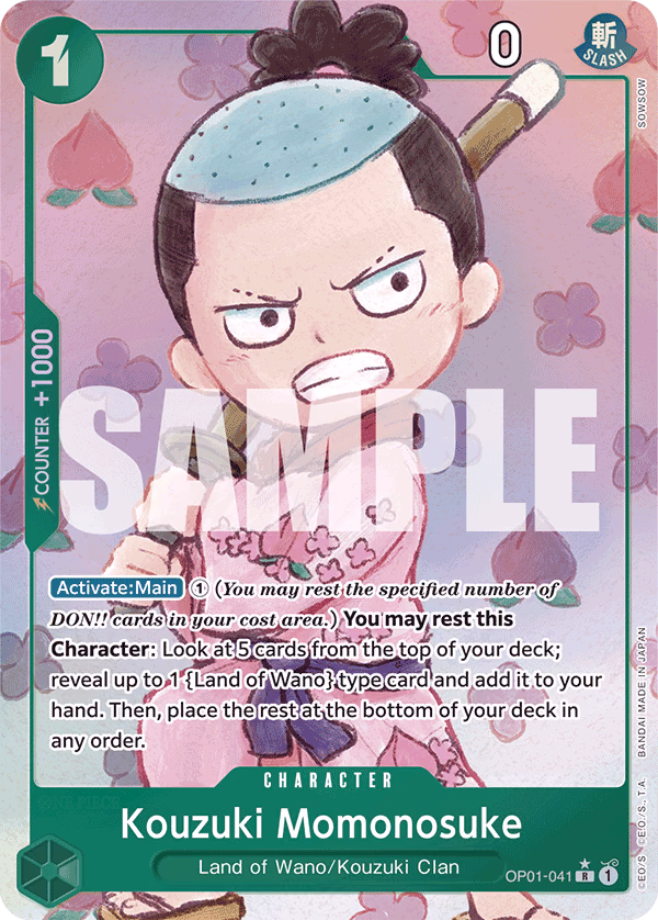 Kouzuki Momonosuke (Alternate Art) One Piece card (OP01-041, Premium Booster -The Best-)
