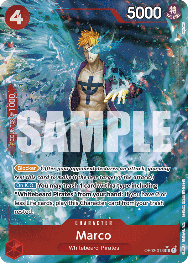 Marco (Full Art) One Piece card (OP02-018, Premium Booster -The Best-)