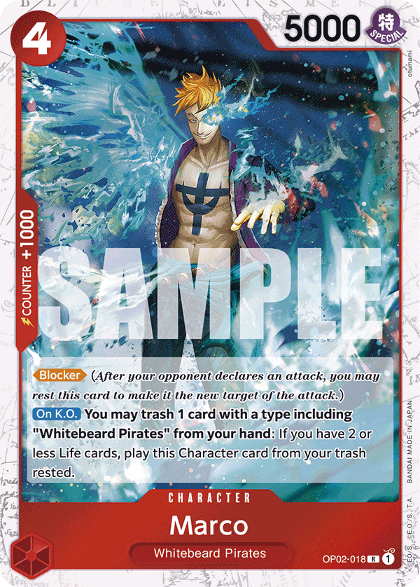 Marco (Reprint) One Piece card (OP02-018, Premium Booster -The Best-)