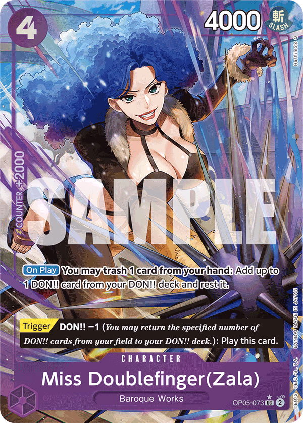 Miss Doublefinger(Zala) (Full Art) One Piece card (OP05-073, Premium Booster -The Best-)