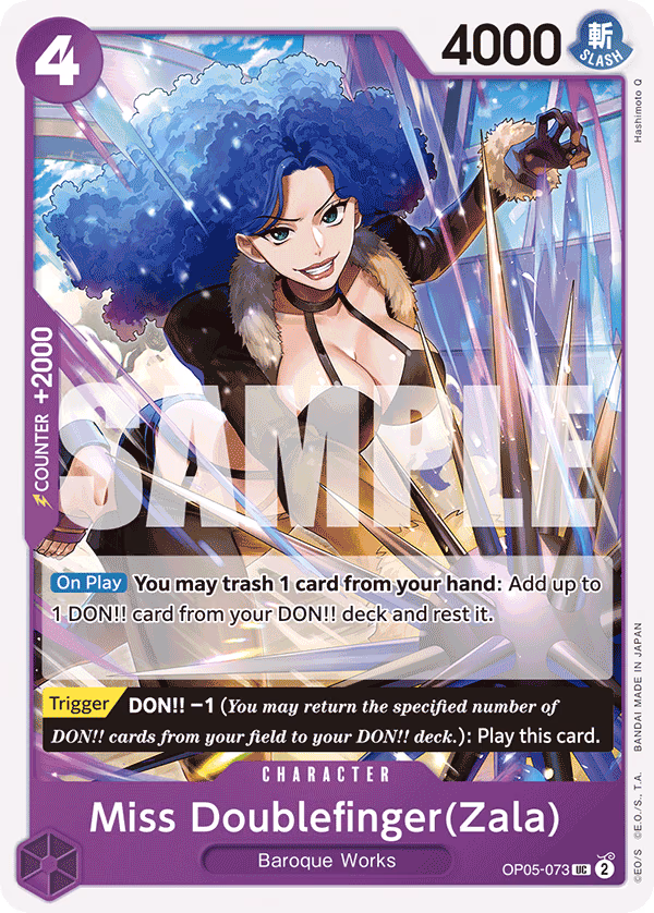 Miss Doublefinger(Zala) (Jolly Roger Foil) One Piece card (OP05-073, Premium Booster -The Best-)