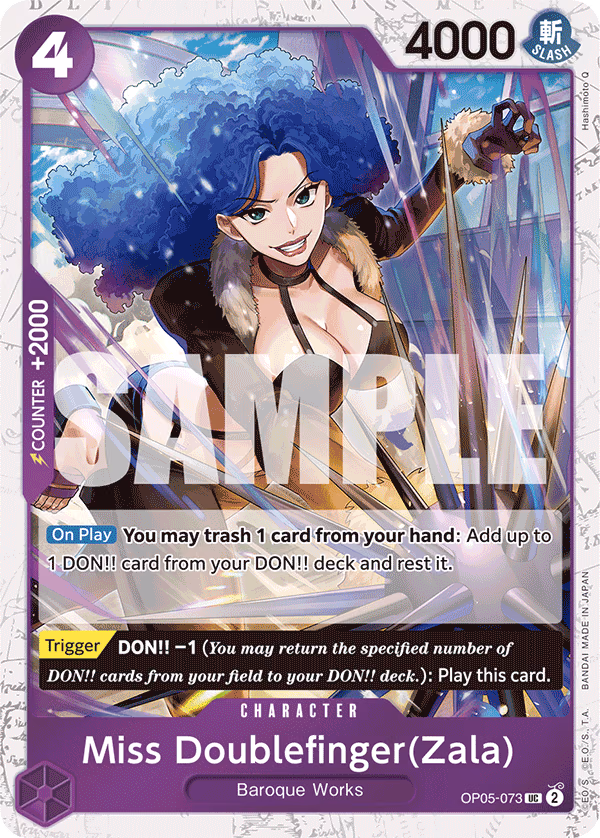 Miss Doublefinger(Zala) (Reprint) One Piece card (OP05-073, Premium Booster -The Best-)