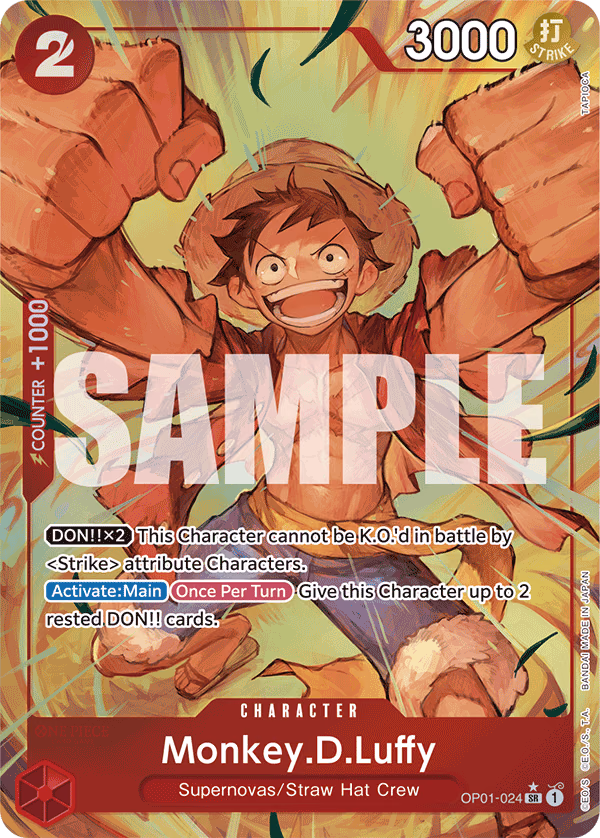 Monkey.D.Luffy (Alt Art) One Piece card (OP01-024, Premium Booster -The Best-)