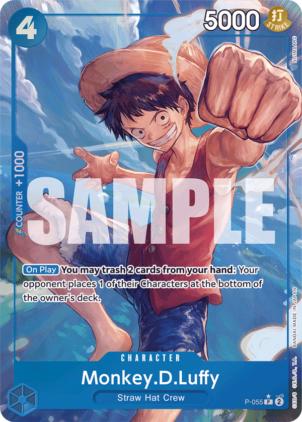 Monkey.D.Luffy (Full Art) One Piece card (P-055, Premium Booster -The Best-)