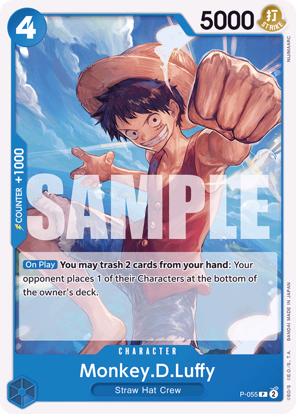 Monkey.D.Luffy (Jolly Roger Foil) One Piece card (P-055, Premium Booster -The Best-)