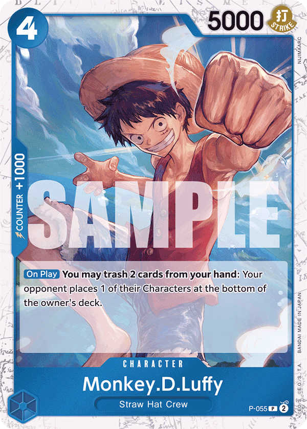 Monkey.D.Luffy (Reprint) One Piece card (P-055, Premium Booster -The Best-)