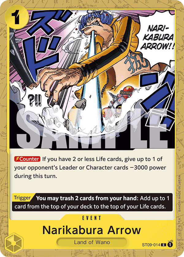 Narikabura Arrow (Textured Foil) One Piece card (ST09-014, Premium Booster -The Best-)