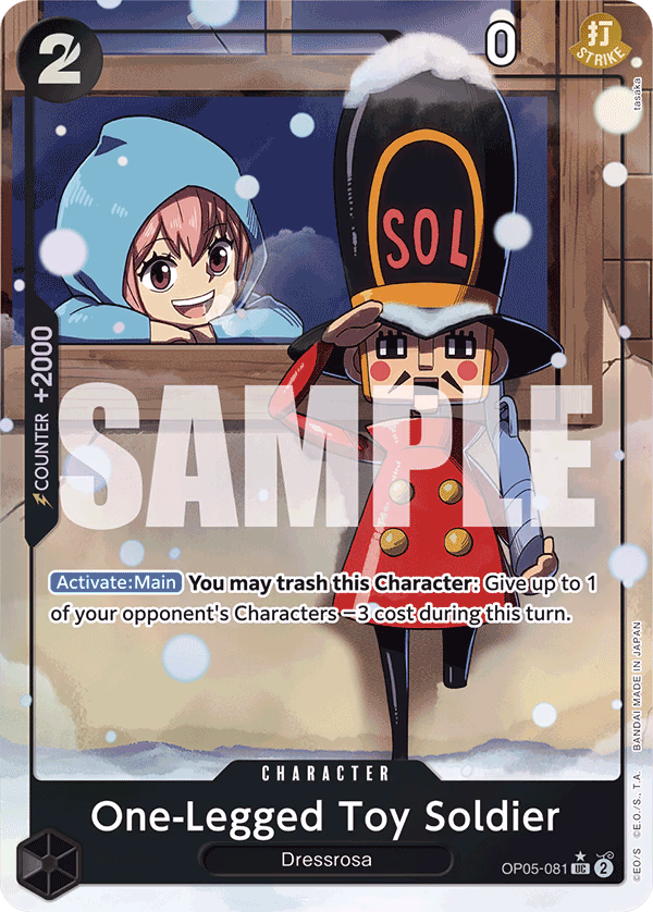 One-Legged Toy Soldier (Full Art) One Piece card (OP05-081, Premium Booster -The Best-)