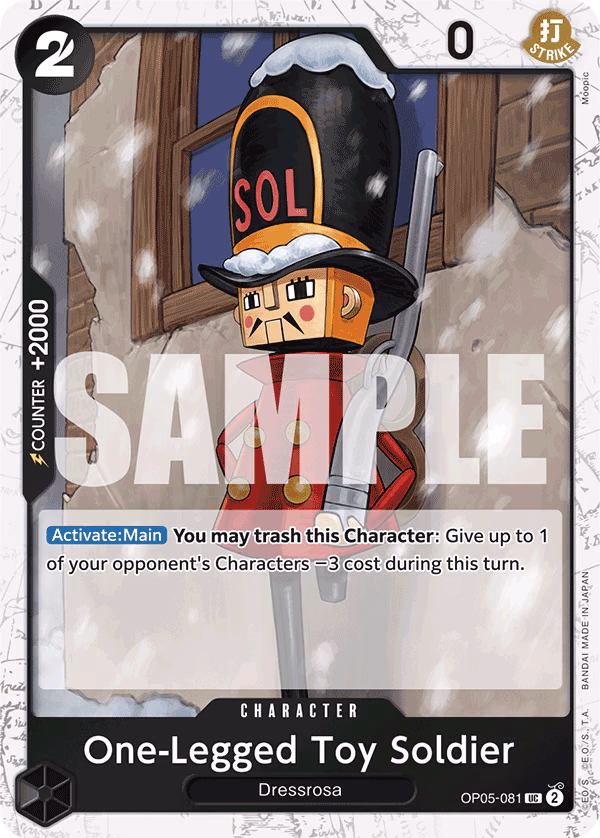 One-Legged Toy Soldier (Reprint) One Piece card (OP05-081, Premium Booster -The Best-)