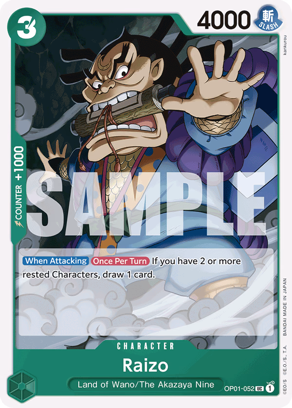 Raizo (Jolly Roger Foil) One Piece card (OP01-052, Premium Booster -The Best-)