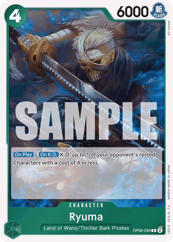 Ryuma (Full Art) One Piece card (OP06-036, Premium Booster -The Best-)