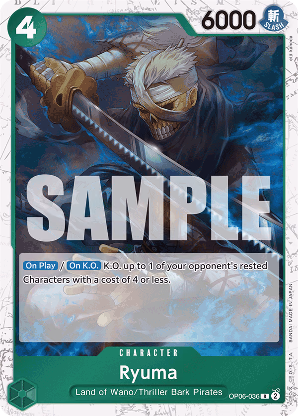 Ryuma (Judge Pack Vol. 4) One Piece card (OP06-036, Premium Booster -The Best-)
