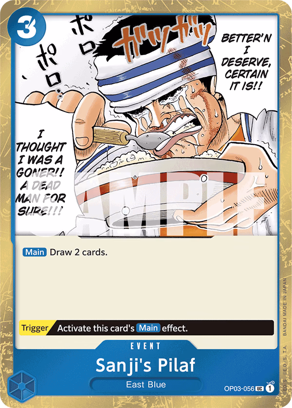Sanji's Pilaf (Alt Art) One Piece card (OP03-056, Premium Booster -The Best-)