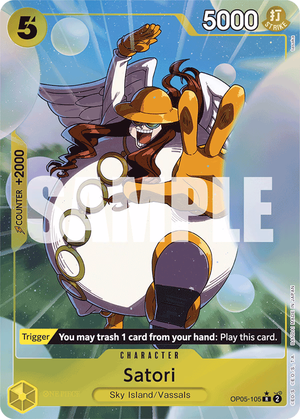 Satori (Jolly Roger Foil) One Piece card (OP05-105, Premium Booster -The Best-)