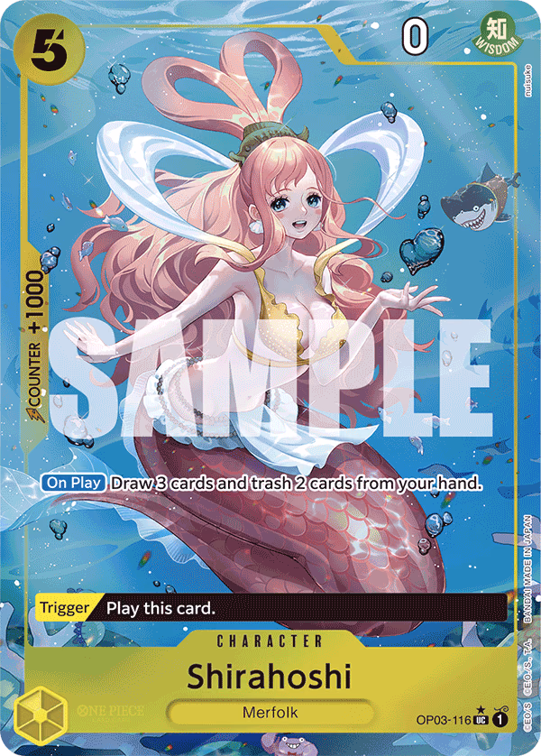 Shirahoshi (Full Art) One Piece card (OP03-116, Premium Booster -The Best-)