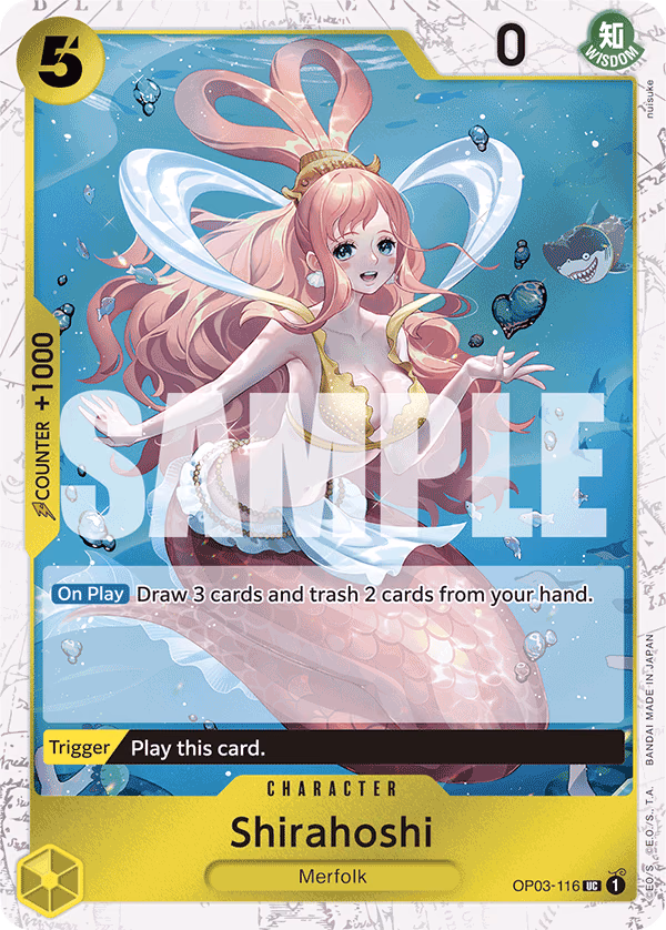 Shirahoshi (Reprint) One Piece card (OP03-116, Premium Booster -The Best-)