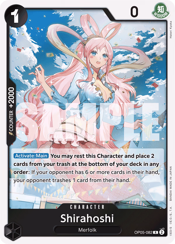 Shirahoshi (Alternate Art) One Piece card (OP05-082, Premium Booster -The Best-)