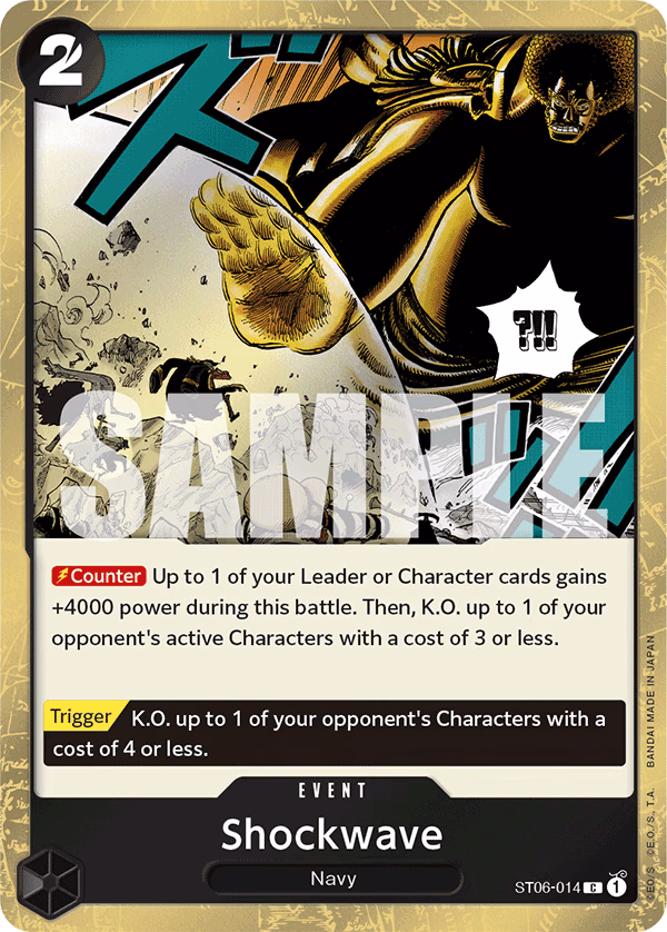 Shockwave (Alt Art) One Piece card (ST06-014, Premium Booster -The Best-)