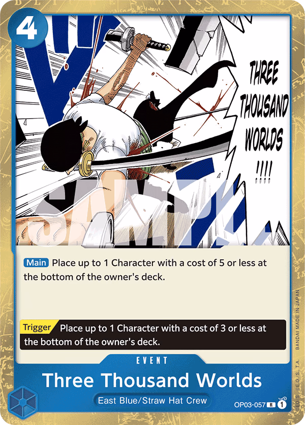 Three Thousand Worlds (Alt Art) One Piece card (OP03-057, Premium Booster -The Best-)