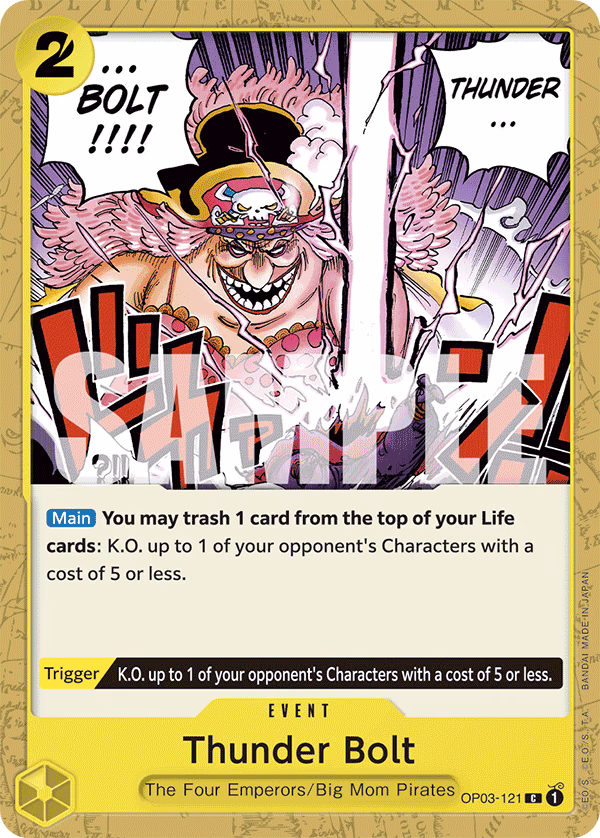 Thunder Bolt (Jolly Roger Foil) One Piece card (OP03-121, Premium Booster -The Best-)