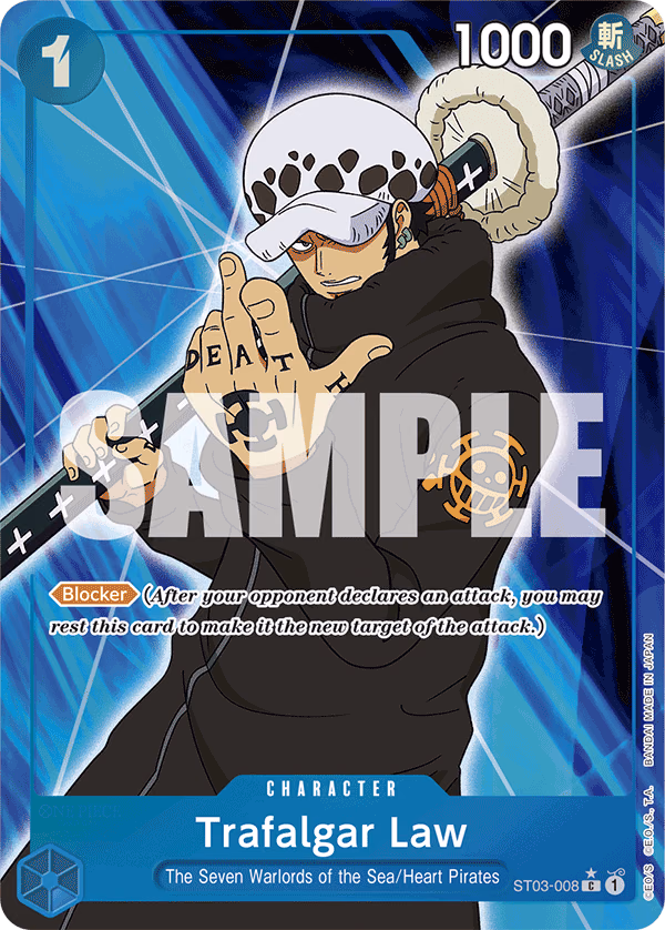 Trafalgar Law (Full Art) One Piece card (ST03-008, Premium Booster -The Best-)