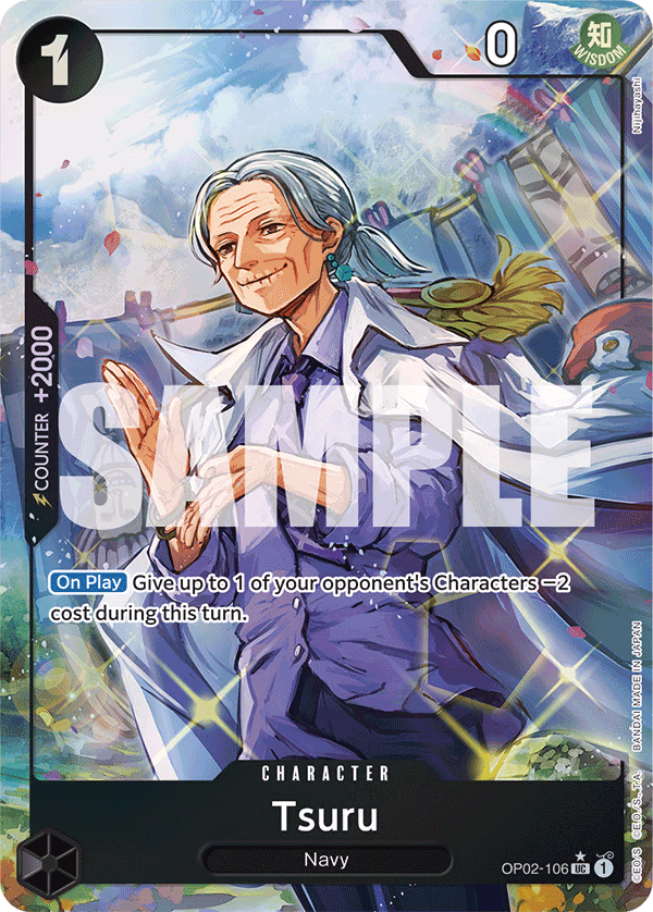 Tsuru (Full Art) One Piece card (OP02-106, Premium Booster -The Best-)