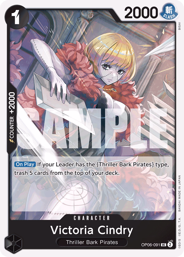 Victoria Cindry (Full Art) One Piece card (OP06-091, Premium Booster -The Best-)