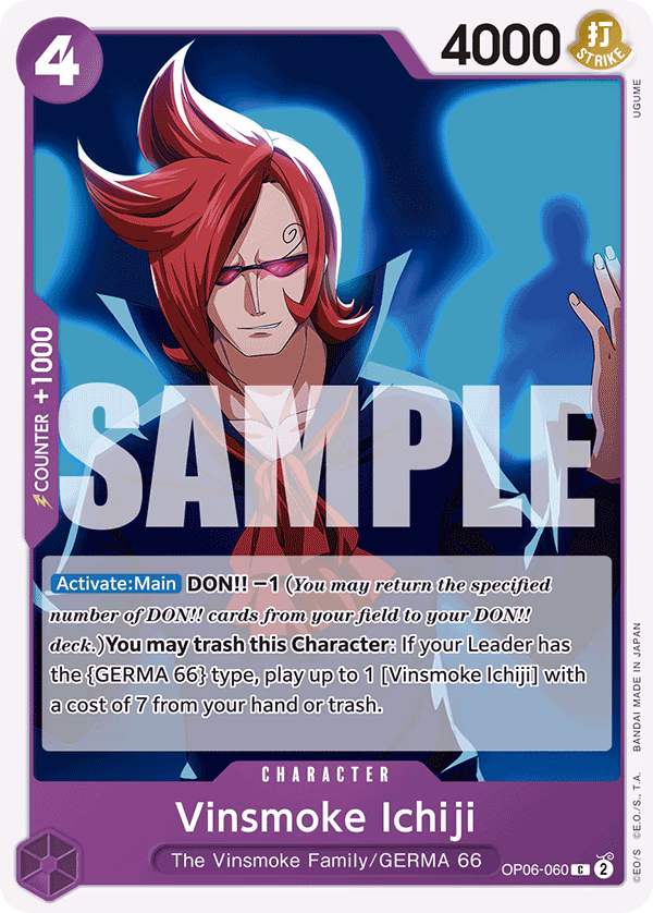 Vinsmoke Ichiji (Full Art) One Piece card (OP06-060, Premium Booster -The Best-)