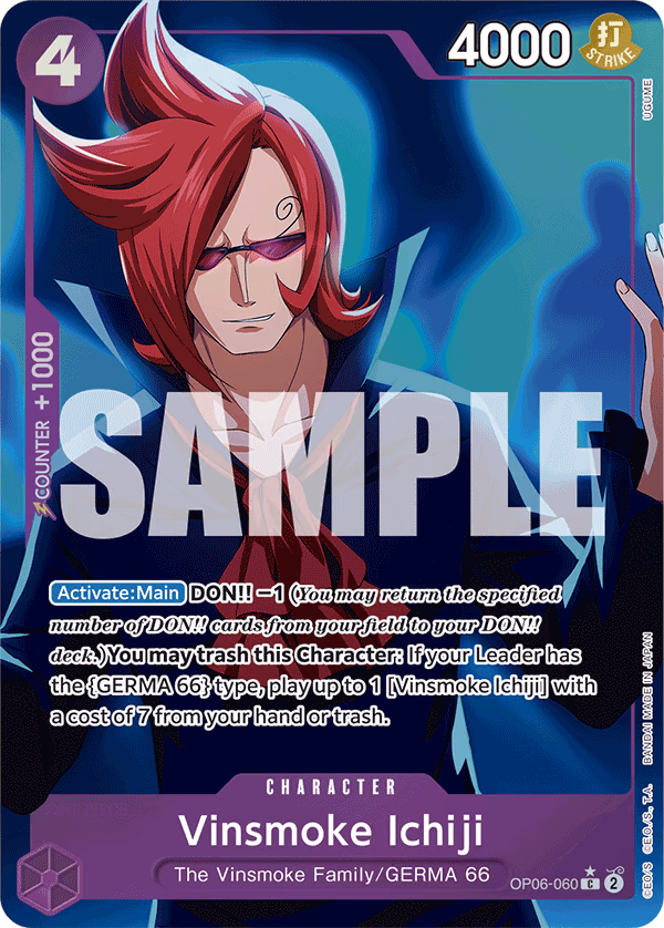 Vinsmoke Ichiji (Jolly Roger Foil) One Piece card (OP06-060, Premium Booster -The Best-)