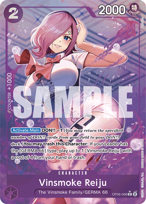 Vinsmoke Reiju (Jolly Roger Foil) One Piece card (OP06-068, Premium Booster -The Best-)