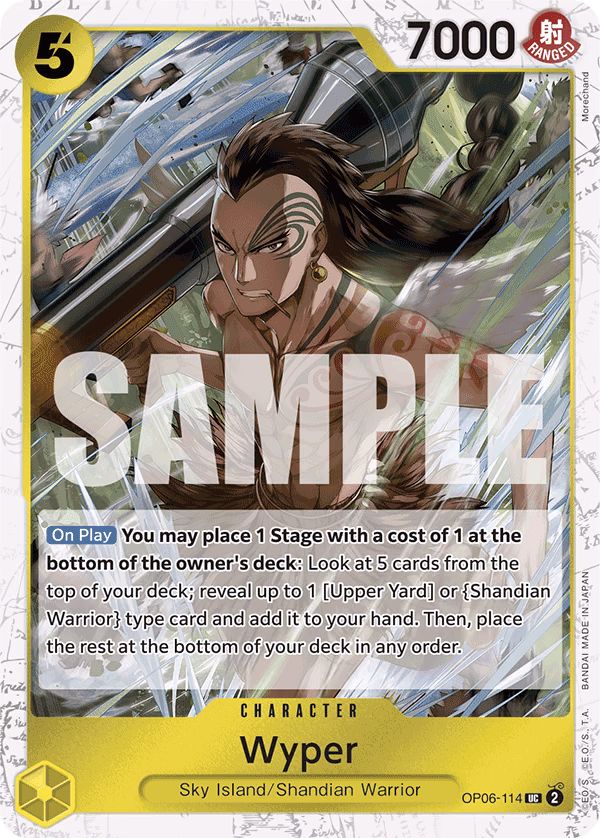 Wyper (Alt Art) One Piece card (OP06-114, Premium Booster -The Best-)
