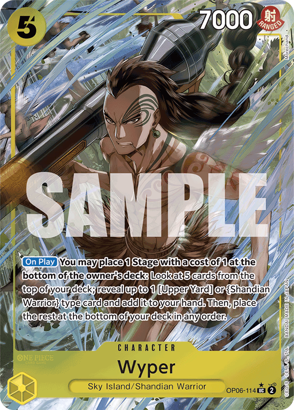 Wyper (Jolly Roger Foil) One Piece card (OP06-114, Premium Booster -The Best-)