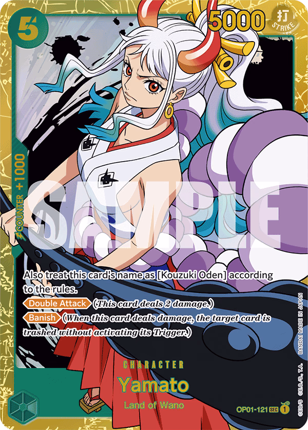 Yamato (Alternate Art) One Piece card (OP01-121, Premium Booster -The Best-)