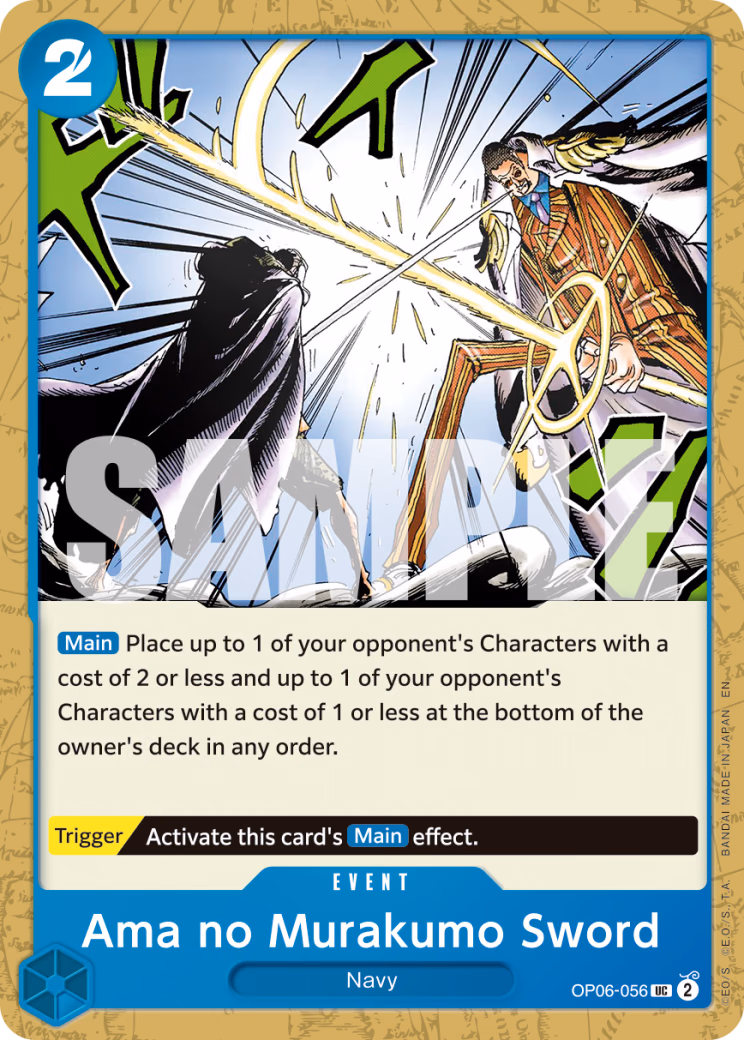 Ama no Murakumo Sword (Reprint) One Piece card (OP06-056, Premium Booster -The Best- Vol. 2)