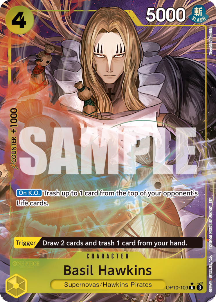 Basil Hawkins (Reprint) One Piece card (OP10-109, Premium Booster -The Best- Vol. 2)