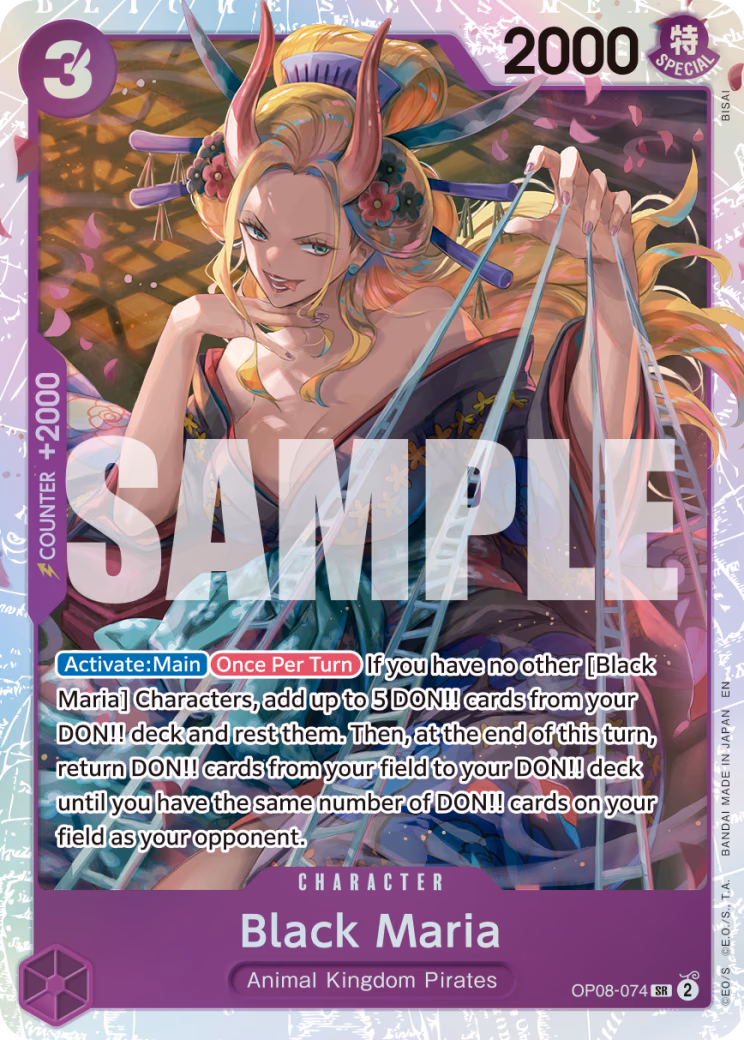 Black Maria (Reprint) One Piece card (OP08-074, Premium Booster -The Best- Vol. 2)