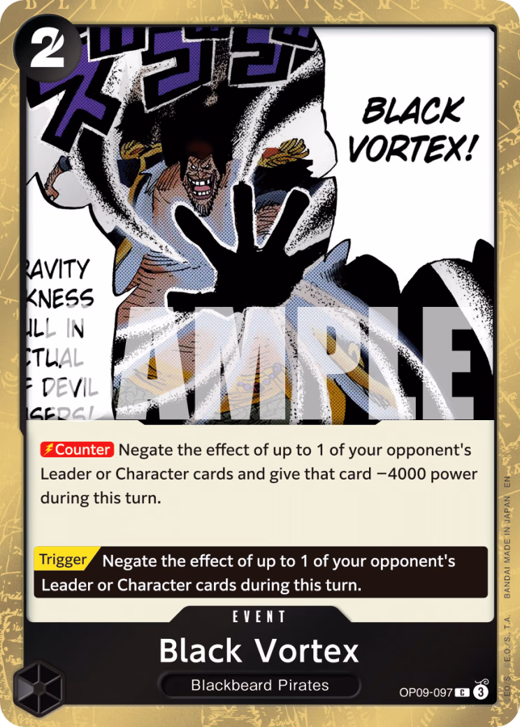 Black Vortex (Reprint) One Piece card (OP09-097, Premium Booster -The Best- Vol. 2)