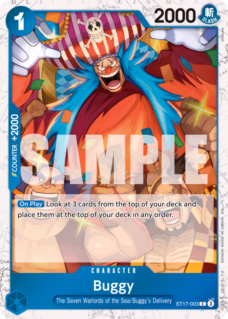 Buggy (Pirate Foil) One Piece card (ST17-003, Premium Booster -The Best- Vol. 2)
