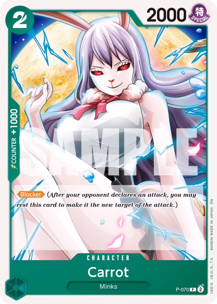Carrot (Pirate Foil) One Piece card (P-070, Premium Booster -The Best- Vol. 2)