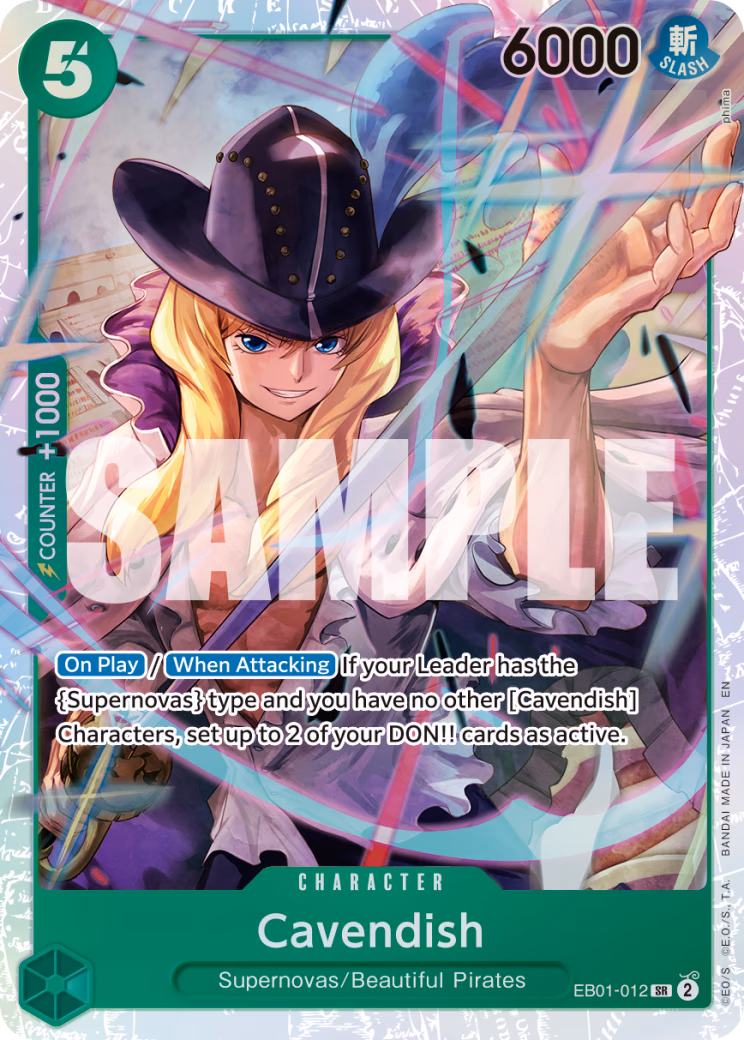 Cavendish (Reprint) One Piece card (EB01-012, Premium Booster -The Best- Vol. 2)