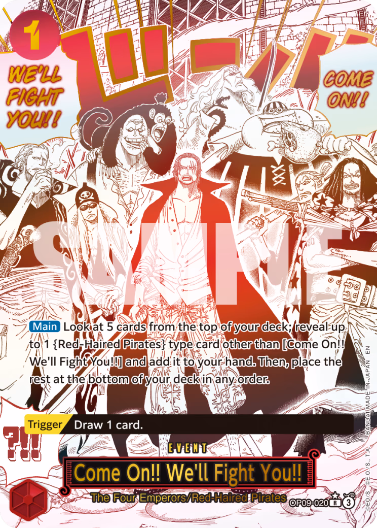 Come On!! We'll Fight You!! (Reprint) One Piece card (OP09-020, Premium Booster -The Best- Vol. 2)