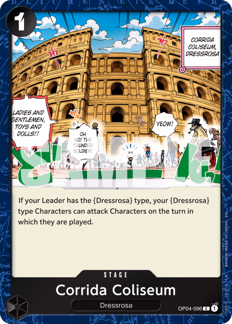 Corrida Coliseum (Pirate Foil) One Piece card (OP04-096, Premium Booster -The Best- Vol. 2)