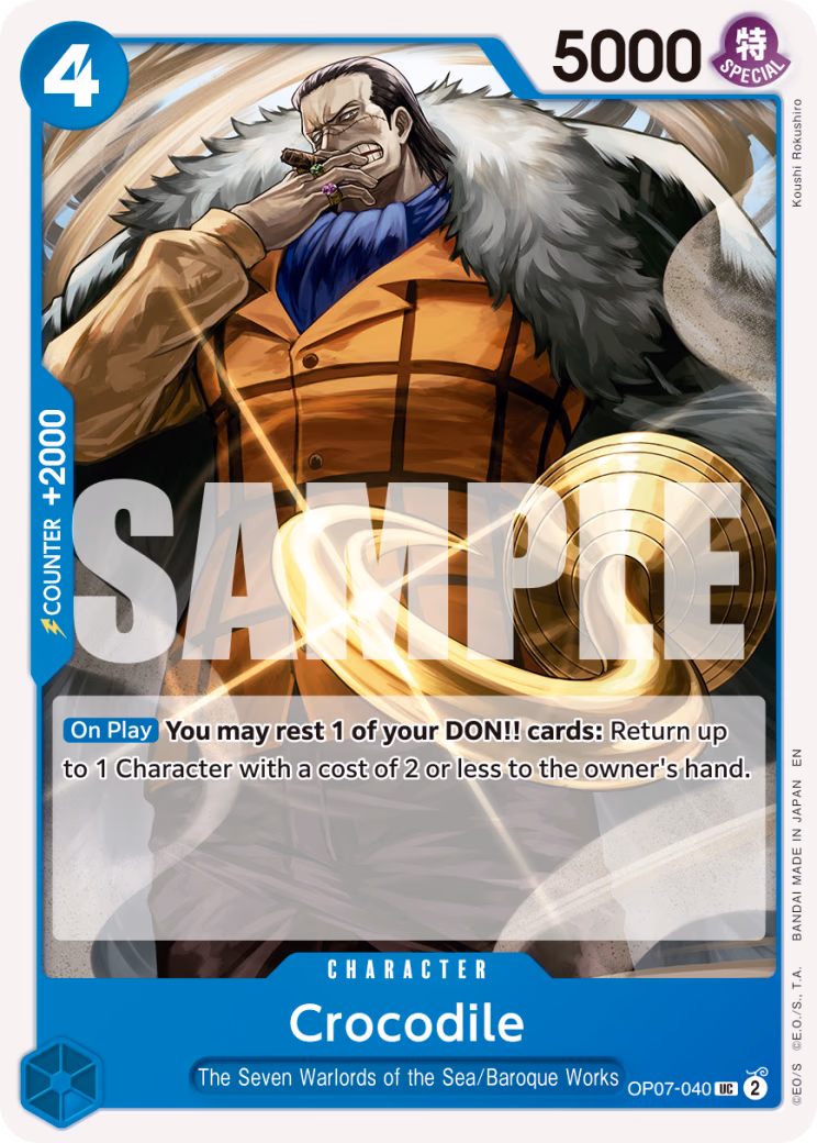 Crocodile (Reprint) One Piece card (OP07-040, Premium Booster -The Best- Vol. 2)
