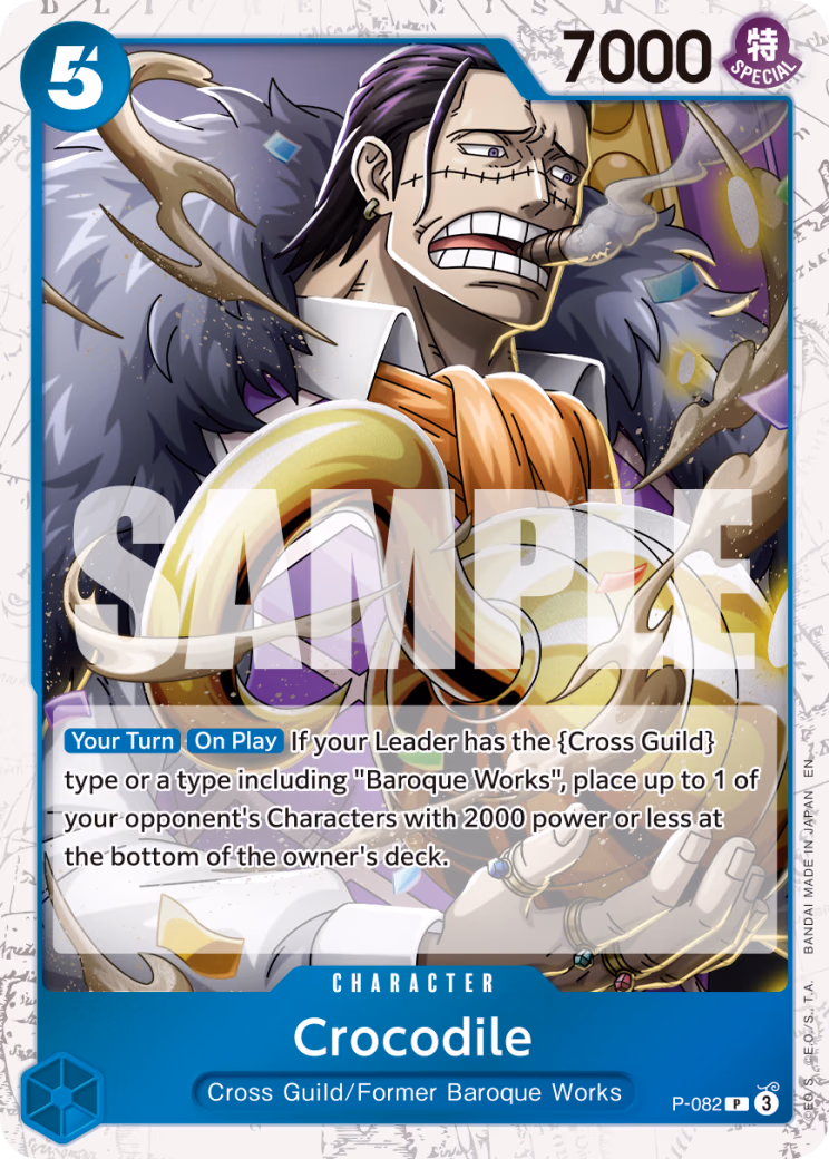 Crocodile (Pirate Foil) One Piece card (P-082, Premium Booster -The Best- Vol. 2)